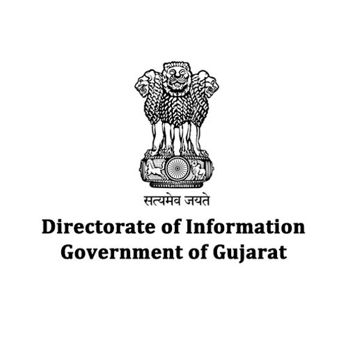 Content Crest Media Official emblem of Directorate of Information Government of Gujarat with Ashoka's Lion Capital and Satyameva Jayate motto - Content Crest Media government project partner in Ahmedabad
