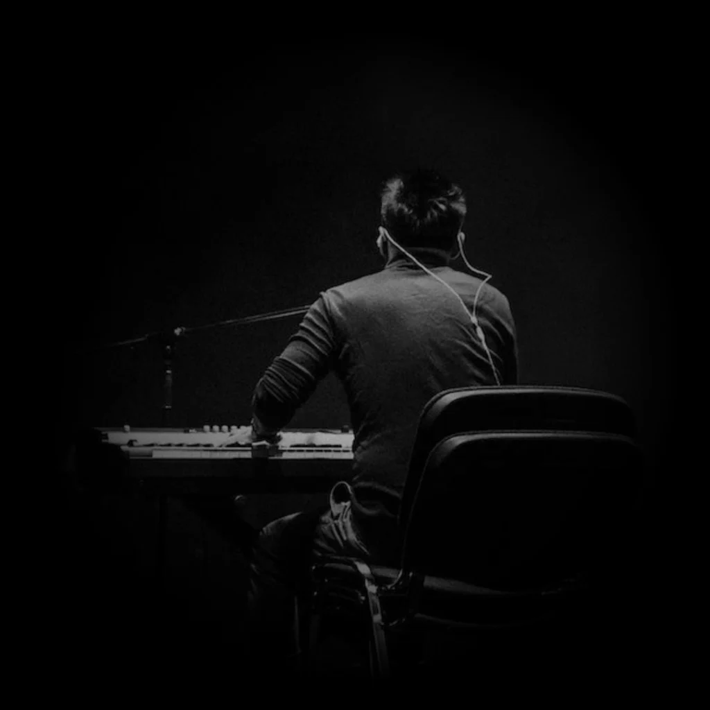 Live music performance silhouette with professional audio production equipment representing concert and entertainment event management - Content Crest Media in Ahmedabad Gujarat