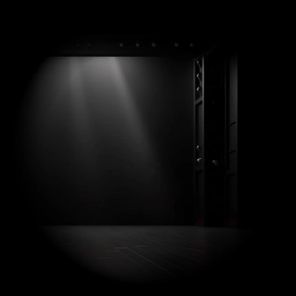 Studio space with dramatic lighting and truss system at Content Crest Media studio rental facility in Ahmedabad Gujarat